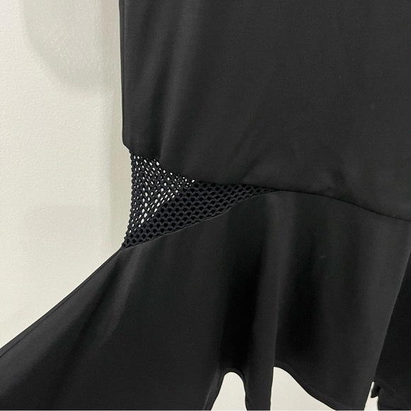 MWT Alice + Olivia Kaine Mesh Inset Asymmetrical Hem Dress Size 4 - Picture 5 of 15